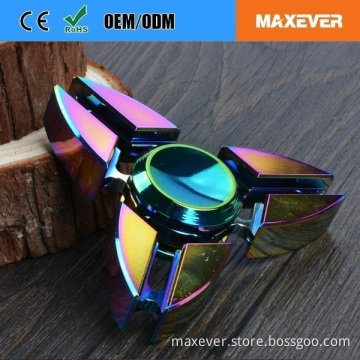 Best Selling Finger GYRO Fidget Hand Rainbow Metal Spinner Toy Aluminum Spinner